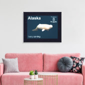 Ivory Beluga - Alaska Postage Leinwanddruck (Insitu (Wohnzimmer))
