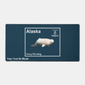 Ivory Beluga - Alaska Postage Schreibtischunterlage (Vorderseite)