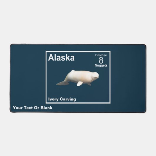 Ivory Beluga - Alaska Postage Schreibtischunterlage (Vorderseite)