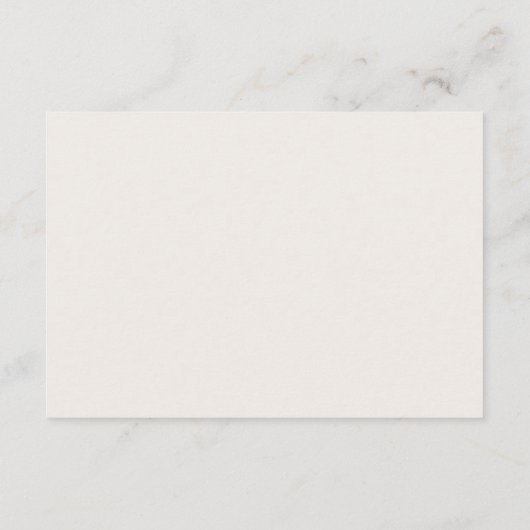 Ivory Black Classic Simple Wedding Begleitkarte (Rückseite)