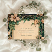 Ivory Bloom Art Nouveau Wedding Dankeskarte