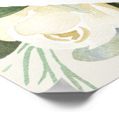 Ivory Bloom | Begrüßung von Aquarellblumen Poster (Ecke)