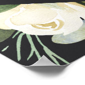 Ivory Bloom | Begrüßung von Aquarellblumen Poster (Ecke)