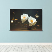 Ivory Bloom Eleganz Leinwanddruck (Insitu (Holzboden))
