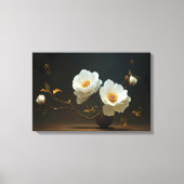 Ivory Bloom Eleganz Leinwanddruck (Vorderseite)
