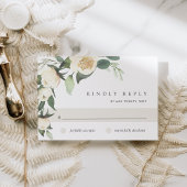 Ivory Bloom | Hochzeit von Wasserfarben RSVP Karte