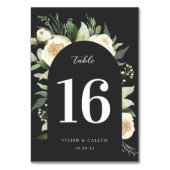 Ivory Bloom | Hochzeit von Wasserfarben Tischnummer (Vorderseite)