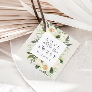 Ivory Bloom Hochzeitskala "Liebe ist süß" Geschenkanhänger