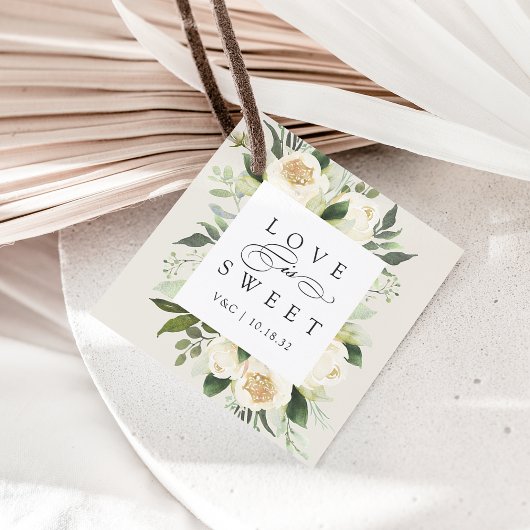 Ivory Bloom | Hochzeitskala "Liebe ist süß" Geschenkanhänger