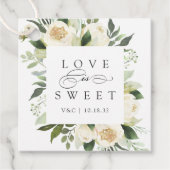 Ivory Bloom | Hochzeitskala "Liebe ist süß" Geschenkanhänger (Vorderseite)