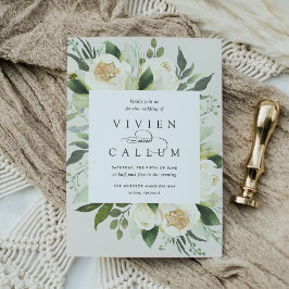 Ivory Bloom | Hochzeitswasser für Wasserfarben Einladung