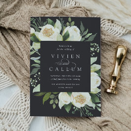 Ivory Bloom | Hochzeitswasser für Wasserfarben Einladung