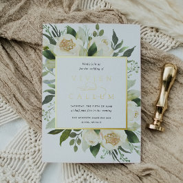 Ivory Bloom | Hochzeitswasser für Wasserfarben Folieneinladung