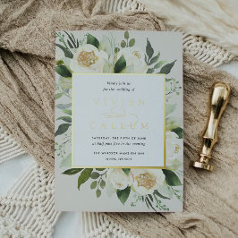 Ivory Bloom | Hochzeitswasser für Wasserfarben Folieneinladung