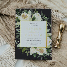 Ivory Bloom | Hochzeitswasser für Wasserfarben Folieneinladung