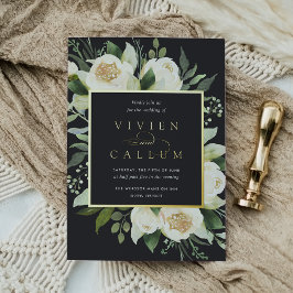 Ivory Bloom | Hochzeitswasser für Wasserfarben Folieneinladung