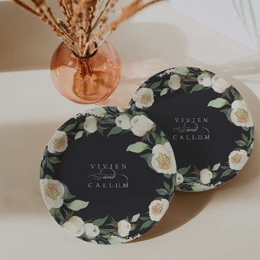 Ivory Bloom | Personalisierte Blumenzeremonie Pappteller