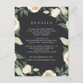 Ivory Bloom | Watercolor Floral Wedding Details Begleitkarte (Vorderseite)