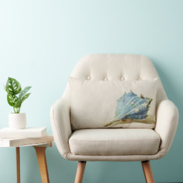 Ivory Blue Beach House Vintag Seashell Lendenkissen