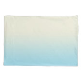 Ivory Blue Ombre Gradient Kissenbezug (Rückseite-Links)