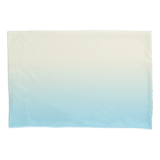 Ivory Blue Ombre Gradient Kissenbezug (Vorderseite-Links)