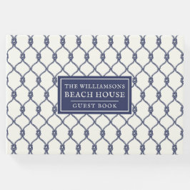 Ivory Blue Rope Fishnet Airbnb Beach House Gästebuch