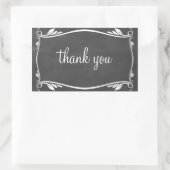 Ivory Blühte Chalkboard Danke Stickers (Tasche)