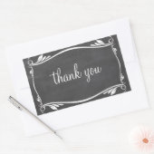 Ivory Blühte Chalkboard Danke Stickers (Umschlag)