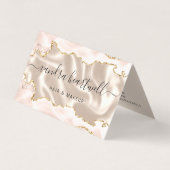 Ivory Blush Agate Gold Glitzer Luxus Visitenkarten (Vorderseite)