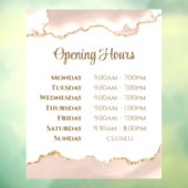 Ivory Blush Agate Öffnungszeiten Fensterheber Fensteraufkleber (Blatt 3)