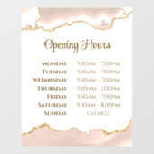 Ivory Blush Agate Öffnungszeiten Fensterheber Fensteraufkleber (Blatt)