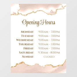 Ivory Blush Agate Öffnungszeiten Fensterheber Fensteraufkleber