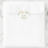 Ivory Blush Champagne Gastgeschenk Hochzeit Sticke Herz-Aufkleber (Tasche)