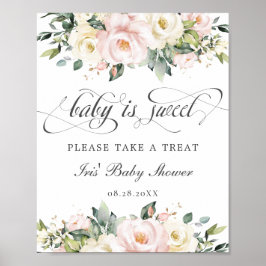 Ivory Blush Floral Baby ist süß Nehmen Sie eine Le Poster