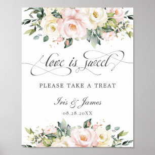 Ivory Blush Liebe ist Sweet Nehmen Sie eine Lecker Poster