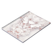 Ivory Blush Pink Blues Notebook Notizblock (Linke Seite)