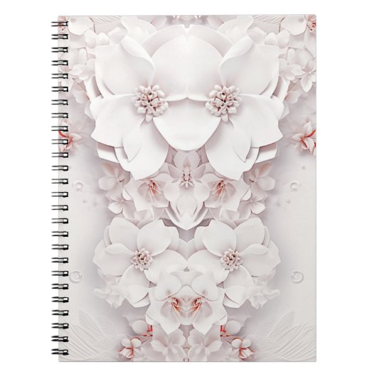 Ivory Blush Pink Blues Notebook Notizblock (Vorderseite)