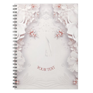 Ivory Blush Pink Blues Notebook Notizblock