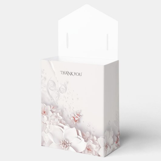 Ivory Blush Pink Floral Gevor Box Geschenkschachtel (Geöffnet)