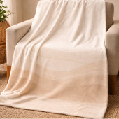 Ivory Blush Waves Fleece Blanket
