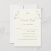 Ivory Botanical Christian Wedding RSVP Card (Vorderseite)