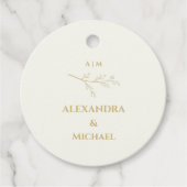 Ivory Botanical Christian Wedding Thank You Geschenkanhänger (Vorderseite)