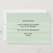 Ivory Bouquet Floral werden Sie meine Bridesmaid Einladung (Rückseite)