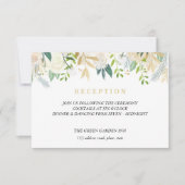 Ivory Bouquet Hochzeitsempfehlung Details Minze Einladung (Vorderseite)