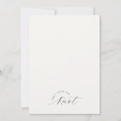 Ivory Bow Bridal Dusche Einladung (Rückseite)