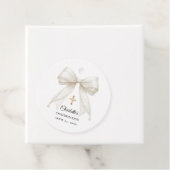 Ivory bow pearls Confirmation DIY Geschenkanhänger (Beispiel)