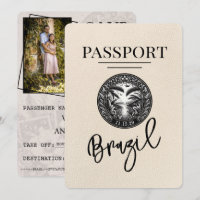 Ivory Brazil Passport Save the Date