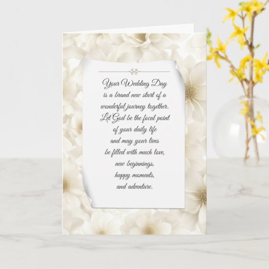 Ivory Bridal Blume Karte (Gelbe Blume)