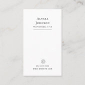 Ivory Brown Calico Cloud Cat Minimal Visitenkarte (Rückseite)