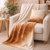Ivory Brown Fade Fleece Blanket